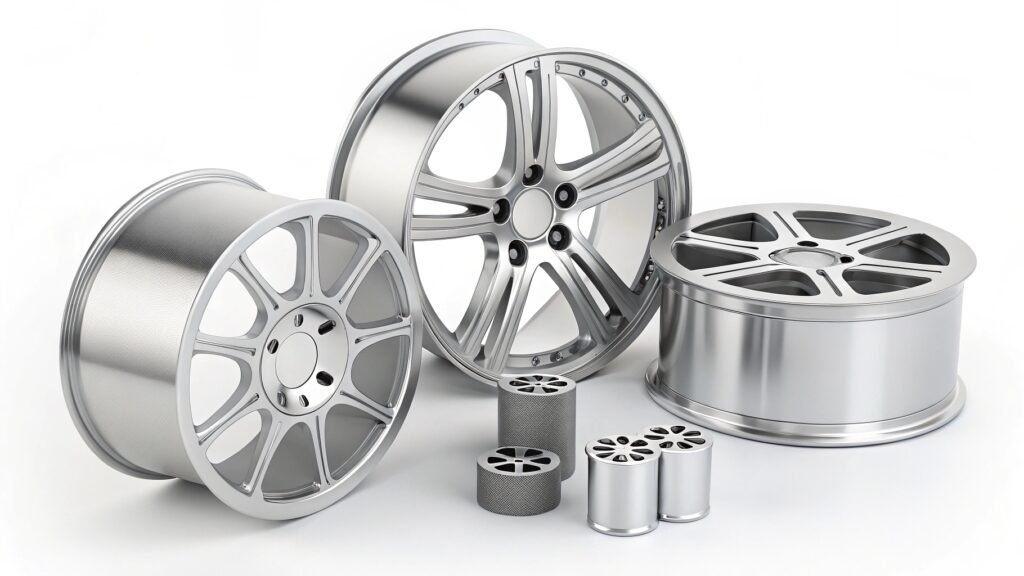 Chart comparing properties of different aluminum alloy series